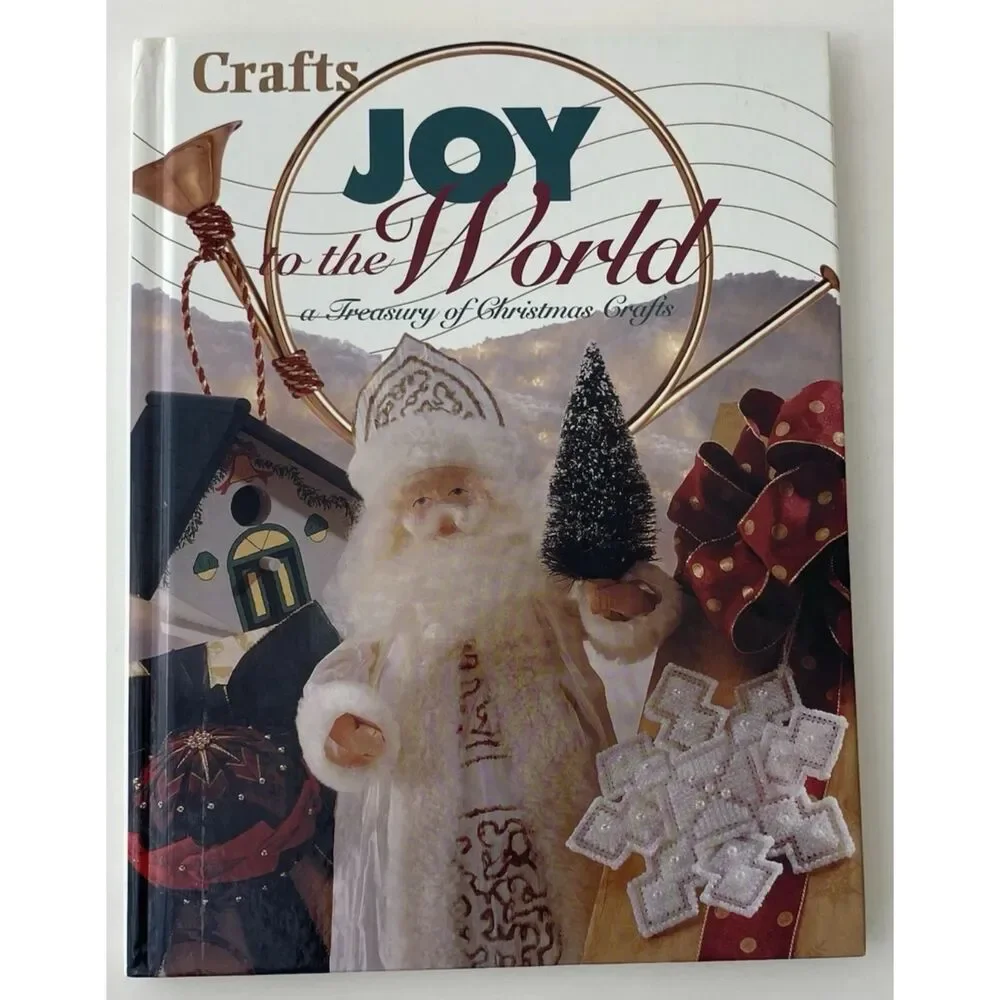 Make It Merry & Joy To The World- Lot Of 2 VTG Christmas Crafts Books -Hardcover